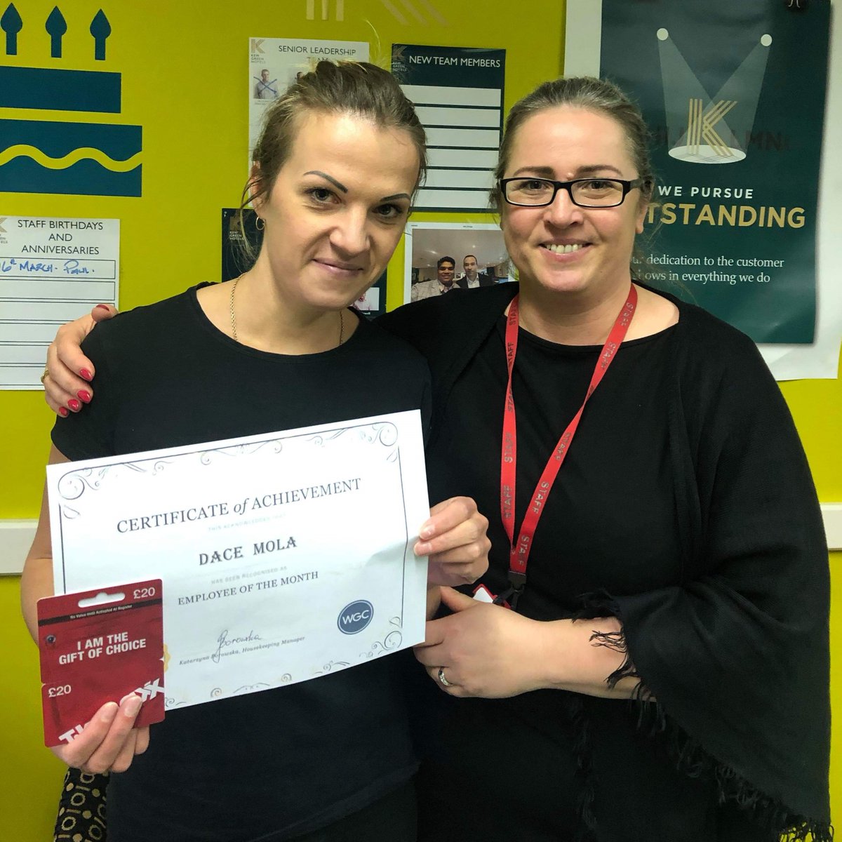 MartinBirchCEO's tweet photo. Well done to Dace Mola from the Holiday Inn Northampton for being awarded with Employee of the Month! Thank you for everything you do!

#Housekeeping #Hotels #OneBestWay #WGC #Team #LoveToClean #HotelHousekeeping https://t.co/WnjsR05JoN