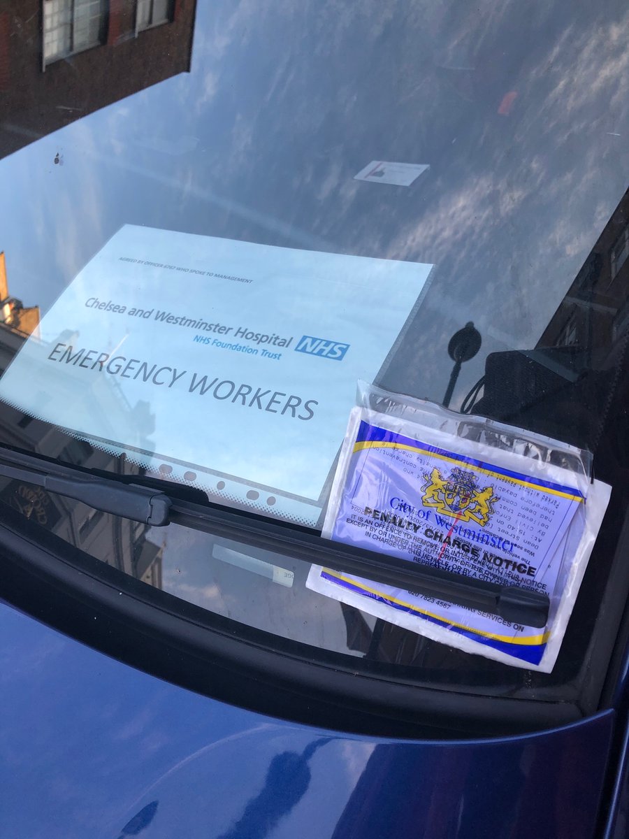 missdmina's tweet image. @CityWestminster @piersmorgan @SadiqKhan @BorisJohnson 
Thank you so much Westminster council for all your support towards us NHS staff #NOT 
To the most immoral unsympathetic traffic warden, no compassion during this awful epidemic COVID19 
Finishing our shift to find this !!