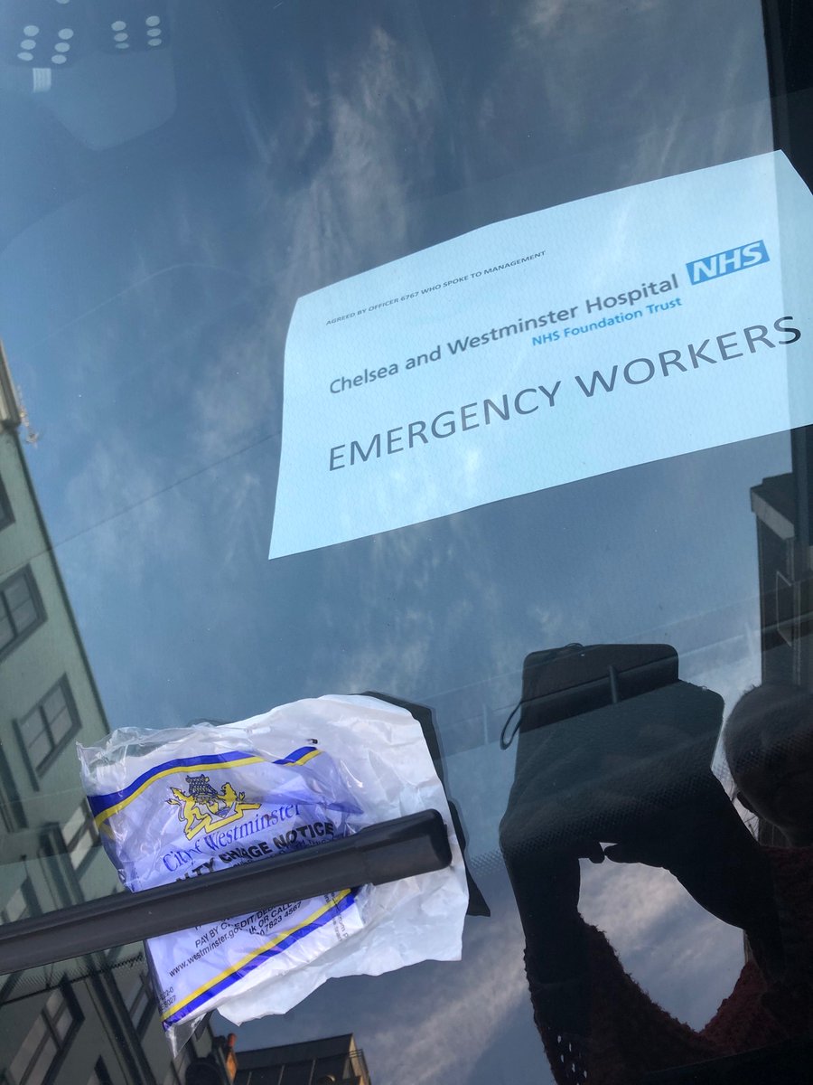 missdmina's tweet image. @CityWestminster @piersmorgan @SadiqKhan @BorisJohnson 
Thank you so much Westminster council for all your support towards us NHS staff #NOT 
To the most immoral unsympathetic traffic warden, no compassion during this awful epidemic COVID19 
Finishing our shift to find this !!