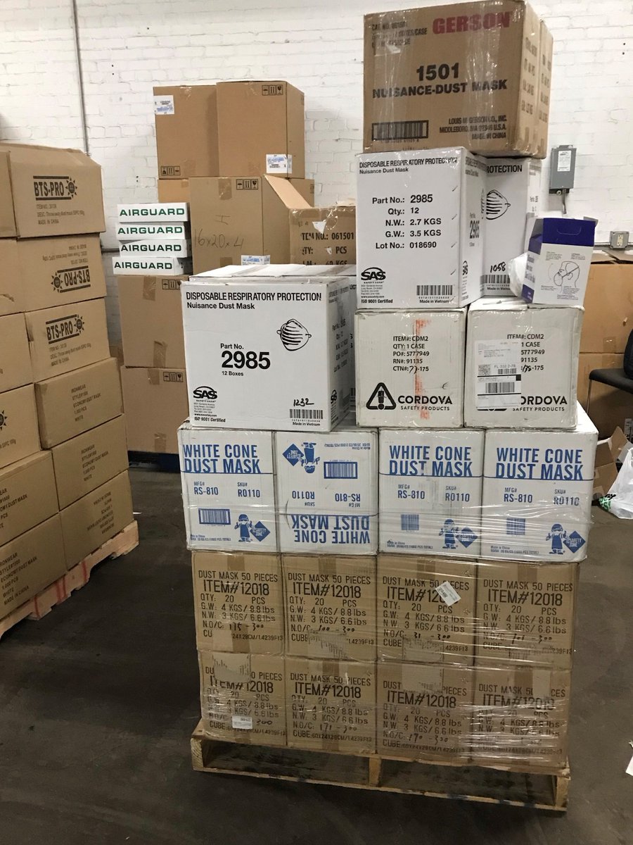 Hennepin's tweet photo. THANK YOU to @starkeyhearing for their major donation of 80,400 masks! We’re still taking donations at several locations through tomorrow. #HennepinResponds #COVID19 

https://t.co/v8NMlKS3qh https://t.co/ckz4xcvaqV