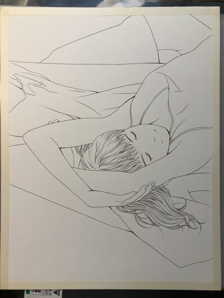 三十年前に描いたブラインドから漏れる光の中でうたた寝する千夜ちゃん(ナインティーンの二巻表紙)を、今の絵&amp;技法でリメイクしてみようと思う。さてさてどうなる事やら。 