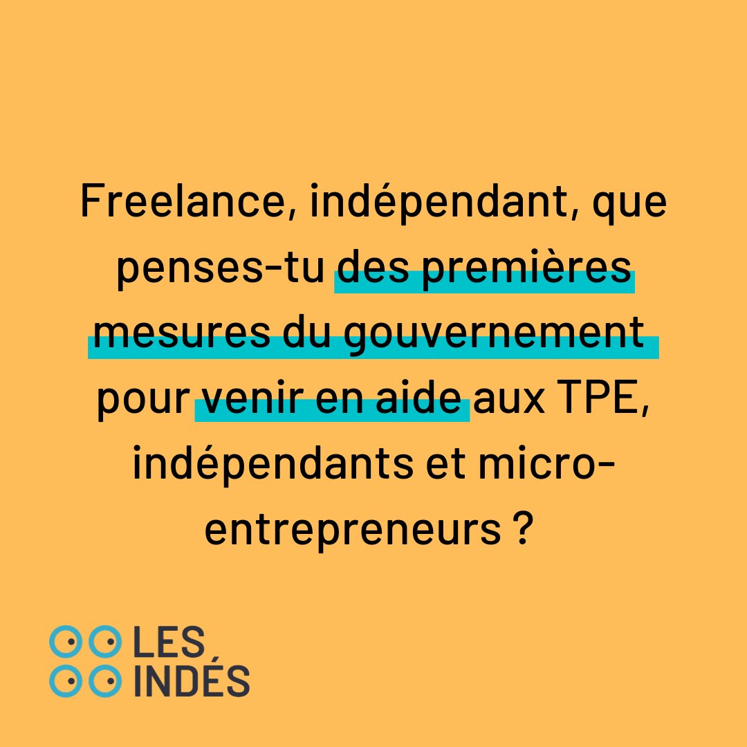 LesIndes_co's tweet photo. Aujourd'hui on parle de l'aide de 1500€ du fonds de solidarité. Qu'en penses-tu ? Es-tu concerné ?
#freelance #independants #lesindes #freelancelife #COVID2019 https://t.co/CWVFG4naoS