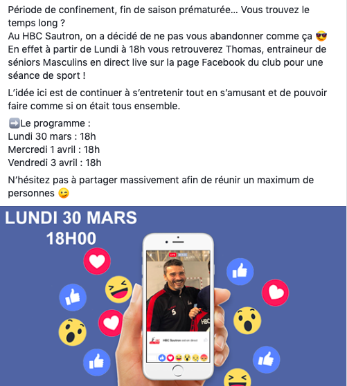 hbcsautron's tweet photo. En cette période difficile de confinement, le HBC Sautron a décidé de ne pas vous abandonner comme ça : Explications ci dessous... N'hésitez pas à partager, en parler autour de vous, c'est ouvert à tout le monde 😉 cc @HandNewsfr @TomVillechaize @ffhandball @HBCNantes https://t.co/u8B9wOjjrq
