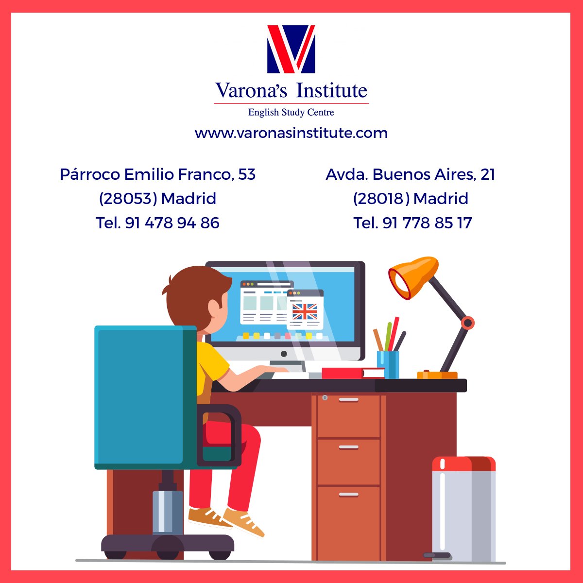 varonasinstitut's tweet photo. Realiza tus cursos de ingles online y aprovecha para seguir mejorando  🇬🇧 + info en nuestra web 😎
https://t.co/7GQ1wPmTTY

#AprendeInglésConVaronas #varonasinstitute #varonas #ingles #online #cursoonline https://t.co/bPs5OPU0jx