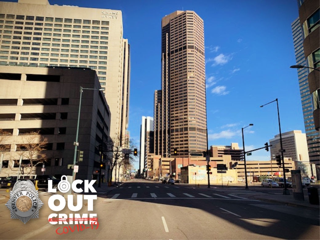DenverPolice's tweet photo. You do us proud, #Denver! Seeing these empty streets has like π». #StayHome #LockOutCOVID https://t.co/zluBpZ0VQh