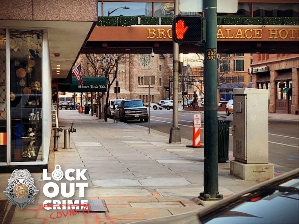 DenverPolice's tweet photo. You do us proud, #Denver! Seeing these empty streets has like π». #StayHome #LockOutCOVID https://t.co/zluBpZ0VQh