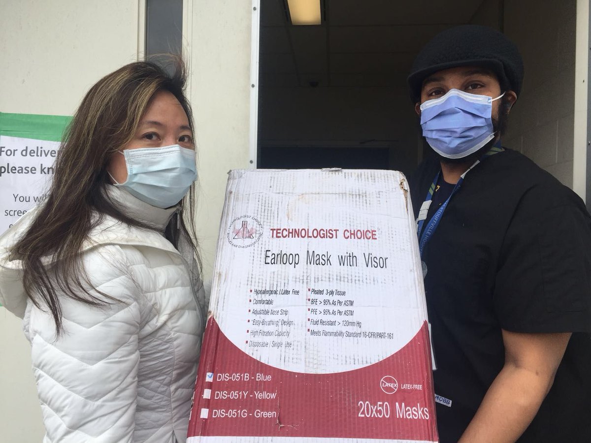 Amanda_Collucci's tweet photo. Delivered very much needed masks with visor to @MSHospital.  I continue to working hard to locate more medical supplies for our local hospital.  #FlattenTheCurve let's fight #COVID19 together. https://t.co/xQMcBFi5Wt