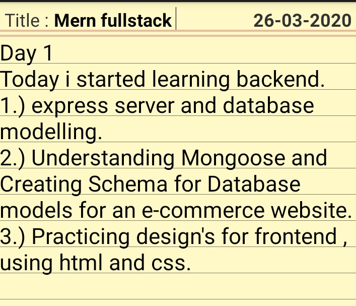 The__DarkRay's tweet photo. Day 1 #100DaysOfCode #webdeveloper @webdevvamsi @Hiteshdotcom #MernFullStack https://t.co/FMz6C2jmiW