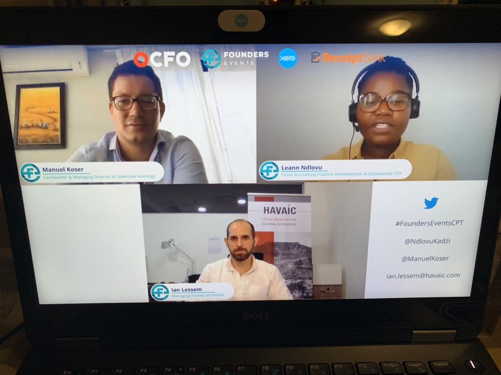 The Investors! <a href="/ManuelKoser/">Manuel Koser</a> from @SilvertreeHold and Ian Lessem from <a href="/HAVAIC_SA/">HAVAÍC</a> on the panel with our own @LeeKujinga live at Fundraise Con. <a href="/OCFOza/">Outsourced CFO</a> #FoundersEventsCPT
