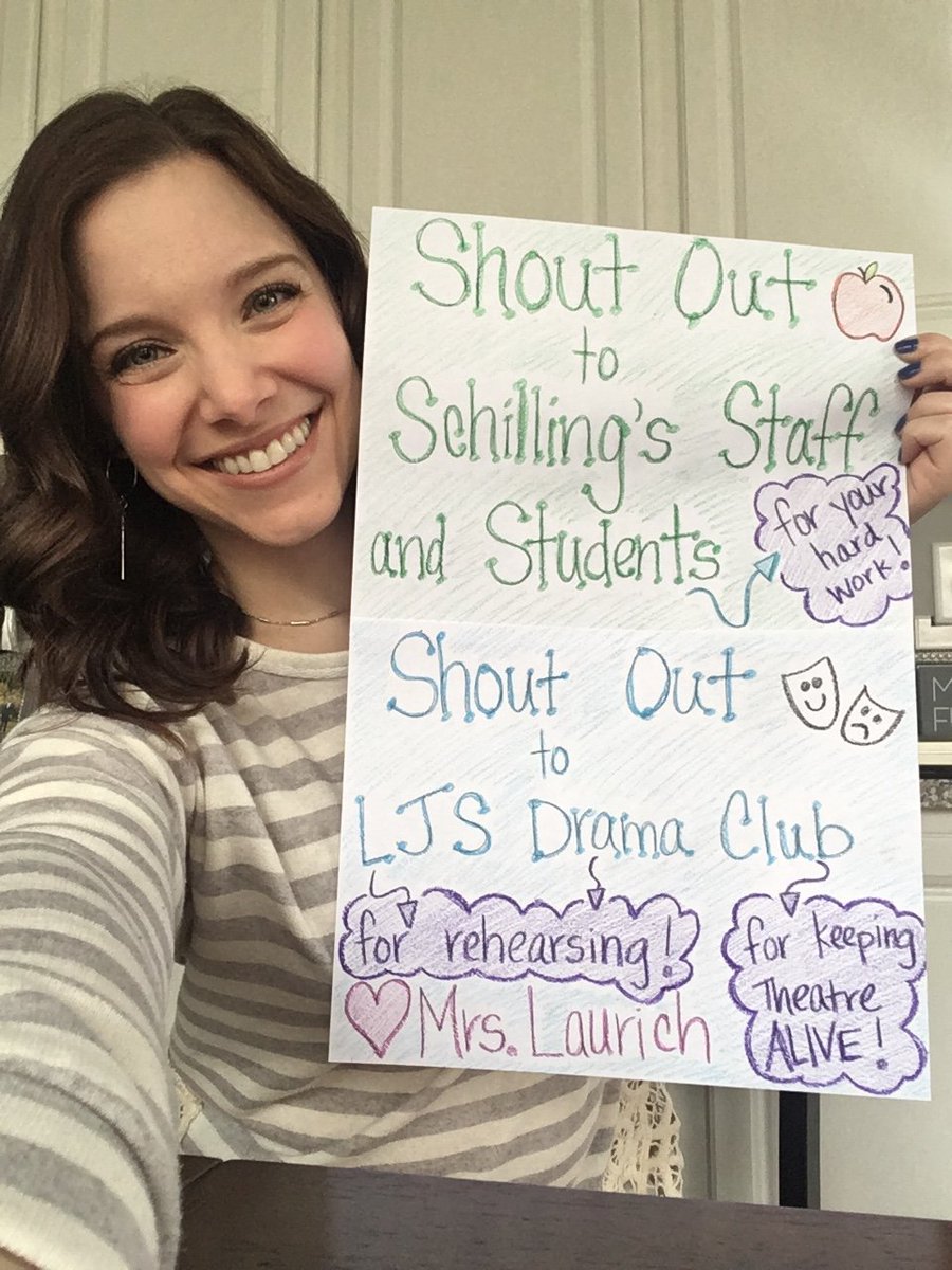Homer33c's tweet photo. Mrs. Laurich with a shout out to all of the Schilling staff and families! #NoPlaceLikeHomer https://t.co/Cx772anR3Q