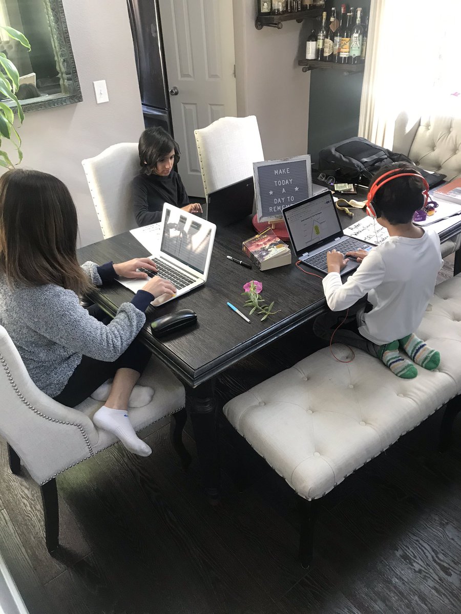 PatelLuvKinders's tweet photo. Everyone is working hard today in our @westlakecharter Distance Learning Classroom #wcsrespect https://t.co/RqAHGyy05I