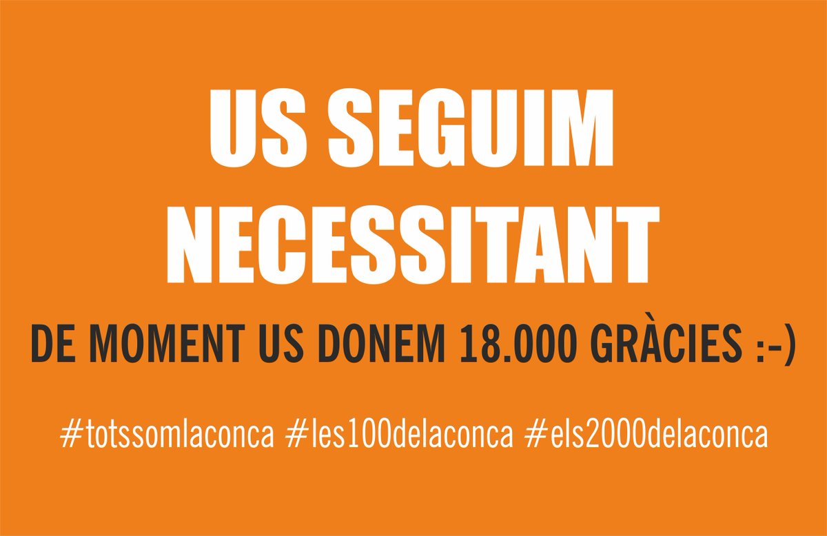 CardiososGP's tweet photo. ‼️ US SEGUIM NECESSITANT ‼️

De moment hem recaptat 18.000€. 320 donacions de particulars i 25 donacions d’empreses, però necessitem més ajuda per a poder comprar més material mèdic 💪
 #totssomlaconca #les100delaconca #els2000delaconca #joemquedoacasa

https://t.co/twC1GudX2O https://t.co/6BpdhLeFXL