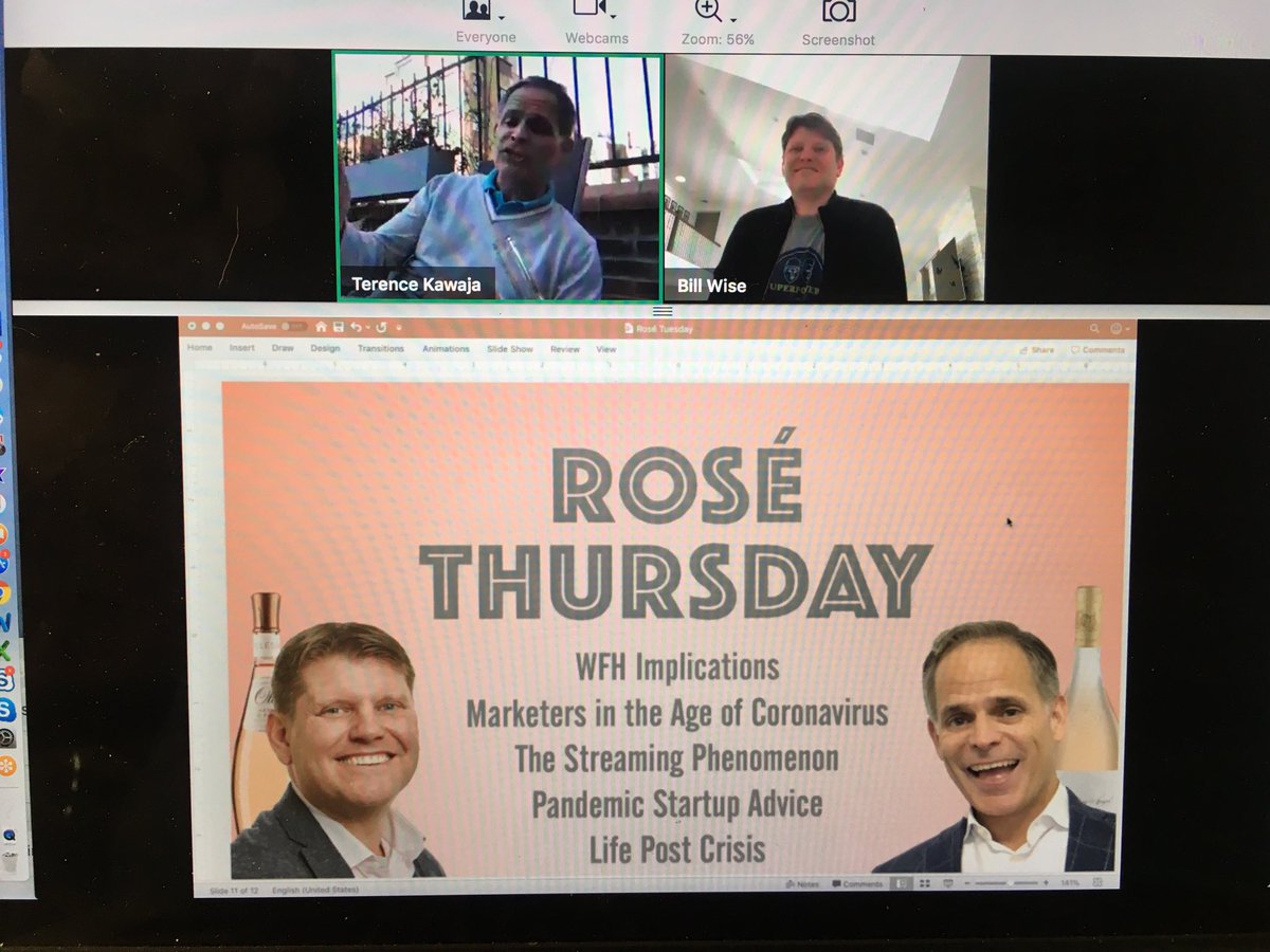 Happening now with ⁦<a href="/tkawaja/">Terence Kawaja</a>⁩ of ⁦<a href="/LUMA_partners/">LUMA Partners</a>⁩ and ⁦<a href="/billwise/">Bill Wise</a>⁩ of ⁦<a href="/TeamMediaocean/">Mediaocean</a>⁩. #AmazingInsights #RoseThursday #KeepingTheConnection #ContinuingTheConversation #ValueGiving #WorkingTogetherForGood