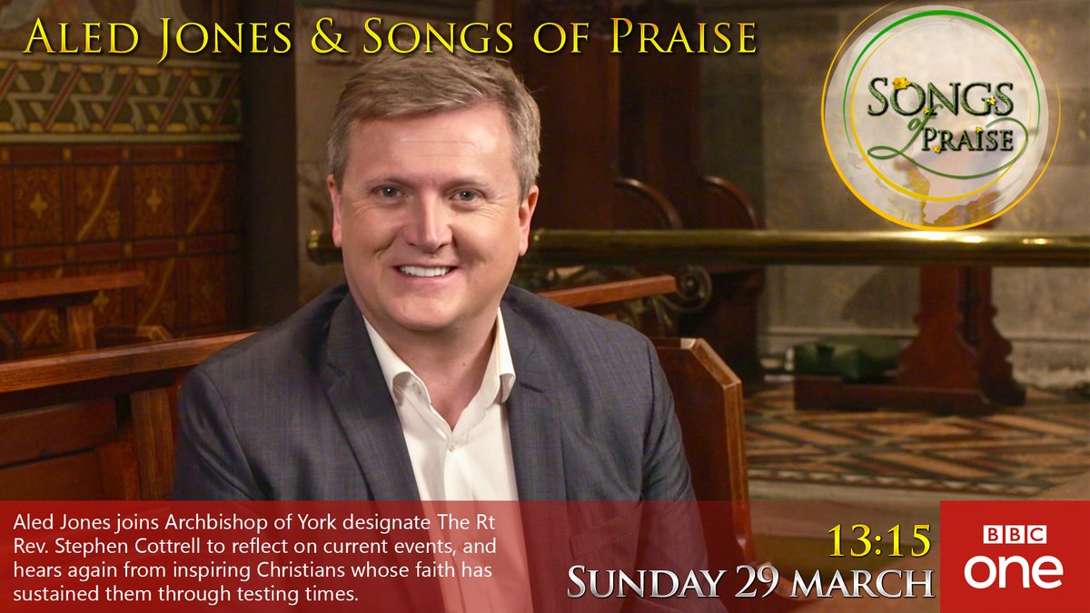 BBCSoP's tweet photo. Recorded last week, Sunday’s episode is a special one: @realaled meets @CottrellStephen to reflect on current events. We’ve hymns recorded before churches closed which means everyone can still sing together. Join us 1.15 @BBCOne Sunday &amp; https://t.co/fyVitGppC7 #songsofpraise https://t.co/4IrGi9r62y
