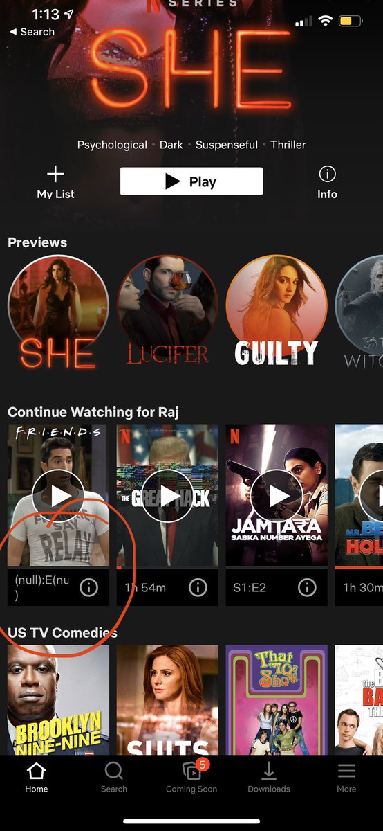 thakeraj's tweet photo. I might be no expert. But feels like this needs a fix @netflix #CodeBug #CodeExposed https://t.co/QSyBQ5DrBR