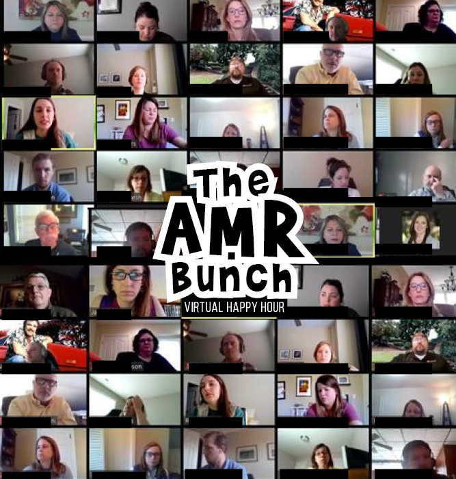AMRMS's tweet photo. A little technology, a dedicated group of professionals and a webcam and you have ... the #AMRvirtual Bunch! #AMRwork https://t.co/RbcLQxM4vX