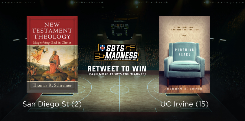 SBTSadmissions's tweet image. For the last game of today, we have @DrTomSchreiner with @BakerAcademic and Robert Jones with @crossway. Vote for the winner below and RT this post to win! 📕🏀📙