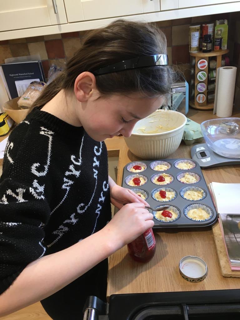 mountain_richc's tweet photo. Lessons today included Jammy cupcakes #stcathsathome https://t.co/a0AaJKU2iE