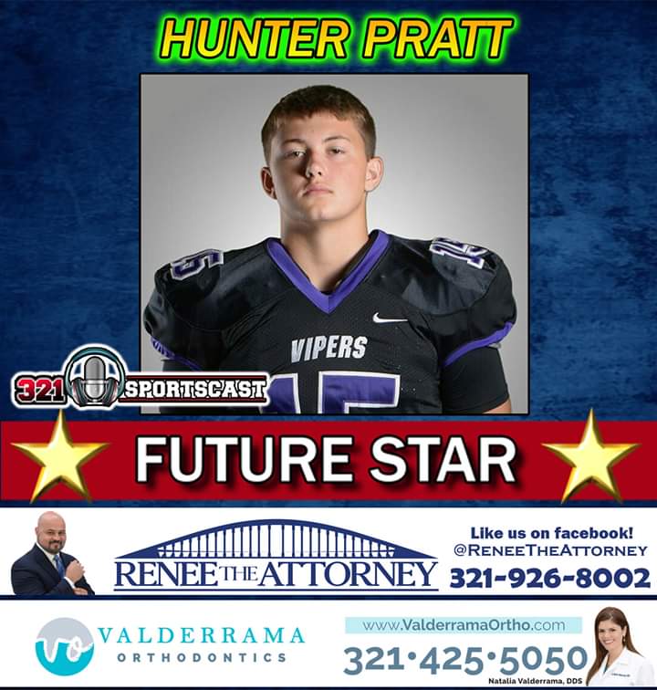 321sportscast's tweet image. 321SPORTSCAST FUTURE STAR: Space Coast Vipers DE @Hunter_Pratt92  will be taking his talents to @BethelU ! Congrats and way to #REP321! Renee the Attorney Valderrama Orthodontics