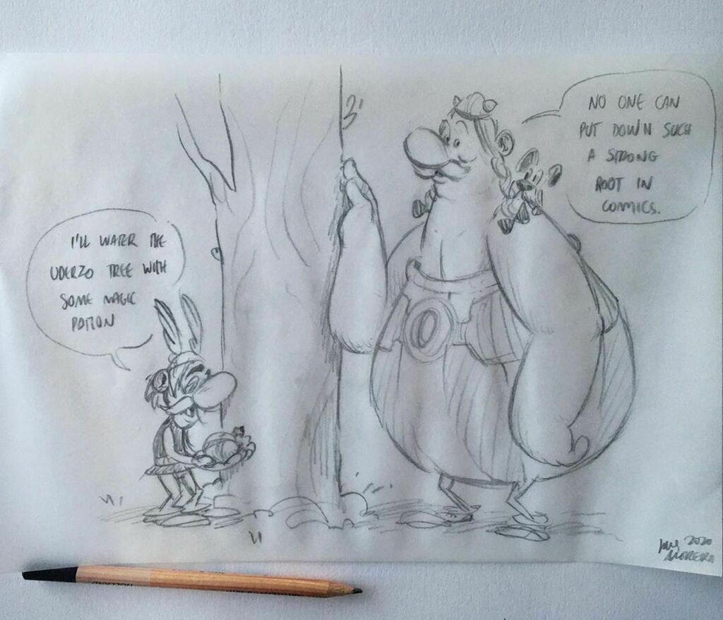 madebyluis's tweet photo. Drew a sketch that I really loved or obelix and asterix and ended up drawing obelix with stoned eyes -.-“”” só I just did this quick sketch of them … thank you for the countless hours of entertainment 👏 you’ll be remember Mr. Uderzo 😞 .
.
.
#madeb… https://t.co/KrSypGh77V https://t.co/N6pZR4Zrto