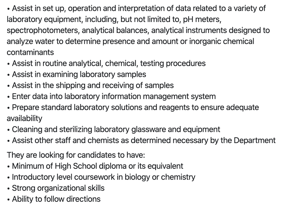 The Maine CDC ( @MEPublicHealth) is hiring three temp lab assistants at $15/hr to work in their Augusta, ME lab on COVID-19 testing. No advanced degree needed. 3/30/20 start date. Job description & qualifications below. Apply here:  https://www.jobsinme.com/jobs/371425  10/  #HireUsForTheVirus