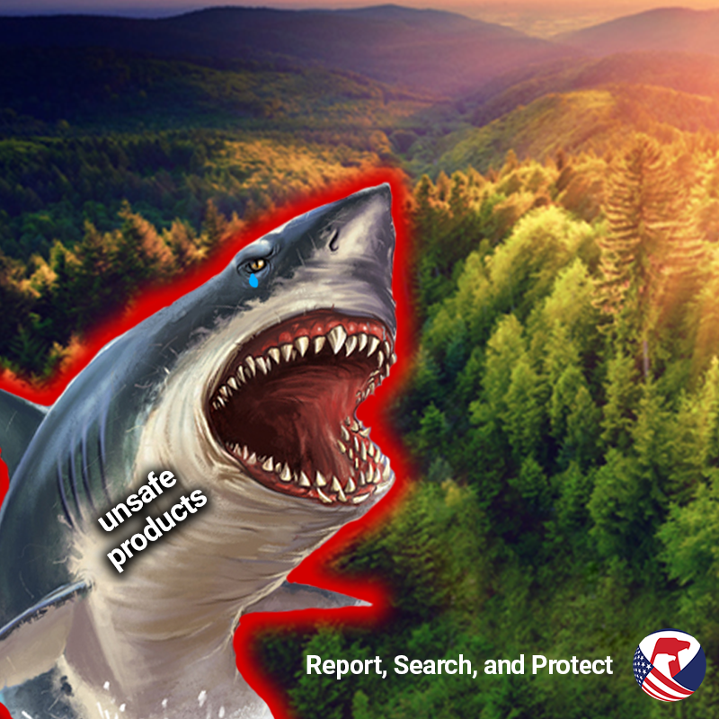 The shy shark flying while shedding a single tear.