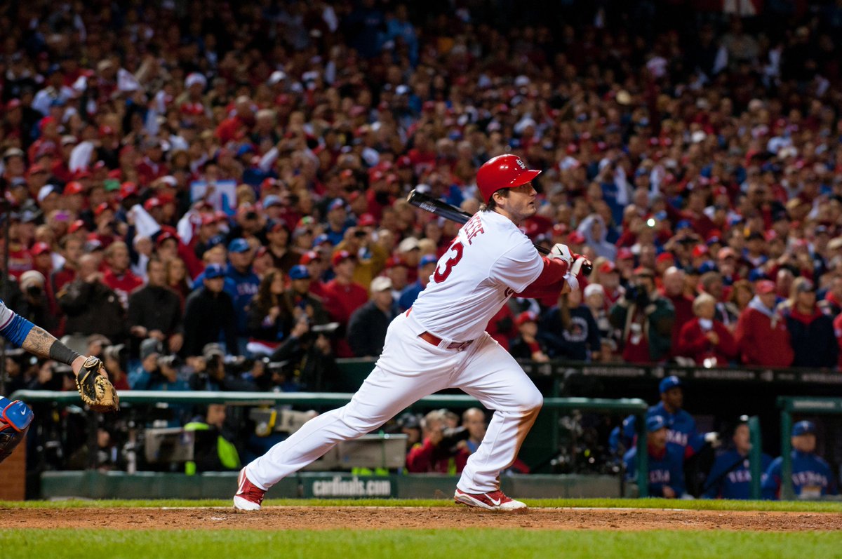 Cardinals's tweet photo. Going into the bottom of the 9th inning, I'm thinking well, never have faced Feliz before. This should probably be fun and probably quick...
There could be 2 guys on since I'm up 5th, so what do we want to do there...
#FreeseTweets | @DavidFreese https://t.co/1iBB2j7DXf
