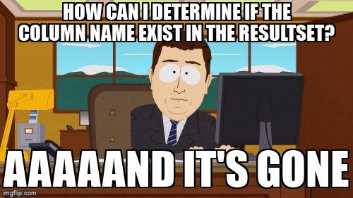 overflow_meme's tweet image. How can I determine if the column name exist in the ResultSet? stackoverflow.com/questions/3599… #java #resultset #jdbc