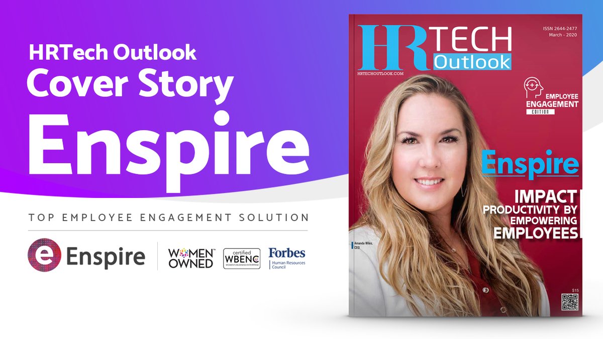 EnspireHealth's tweet photo. Enspire is honored to be the Cover Story for @HRtechMag  and announced as a top #employeeengagement solution in 2020! #digitalsolutions #wbe #forbes #wbenc https://t.co/4qp2fu1qgi https://t.co/ix06ru3DFo