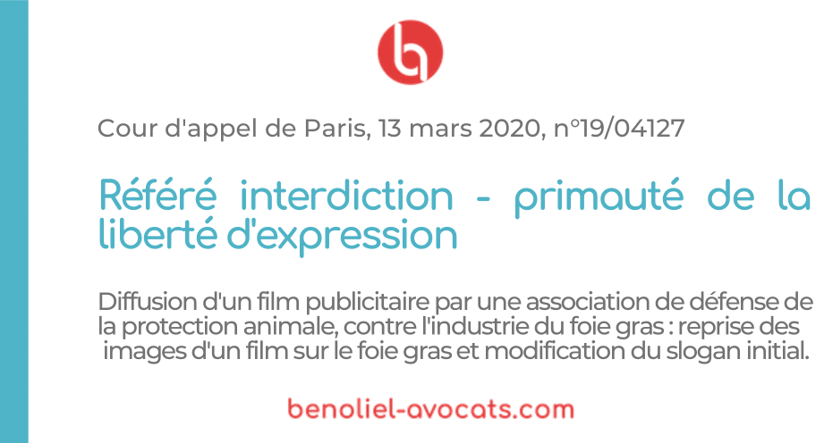 BaAvocats's tweet photo. La restriction de la liberté d'expression ne peut se déduire de la seule atteinte à des investissements financiers. Aucune atteinte au droit d'auteur caractérisée. Aucune évidence d’un trouble manifestement illicite ou d’un dommage imminent. 
Notre billet: https://t.co/lCC5McJXmE https://t.co/q8FEjbaLd8