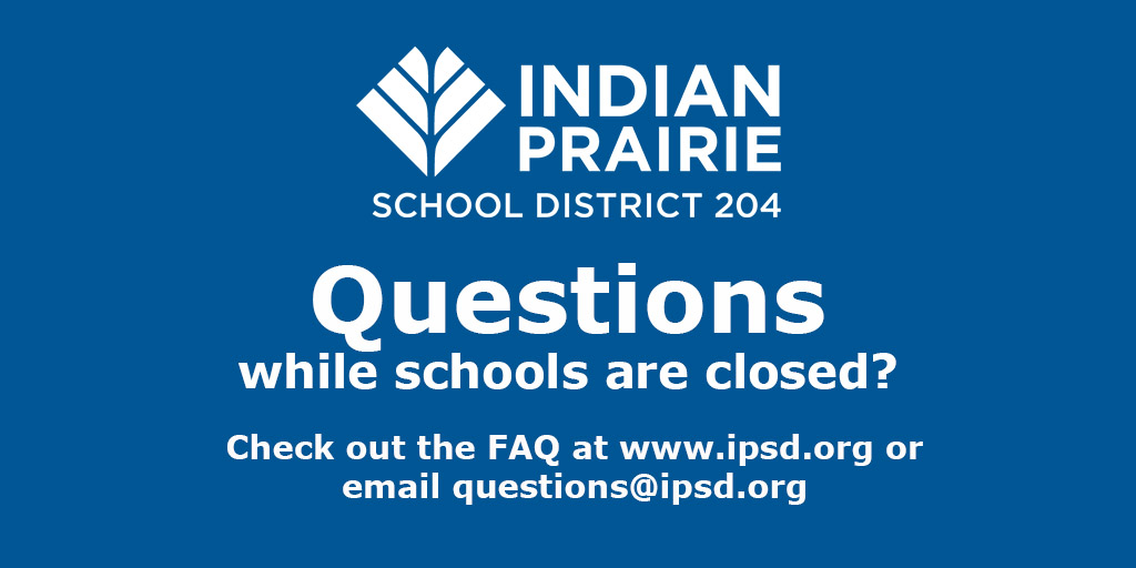 Do you have questions while schools are closed? Find answers at ipsd.org or by emailing questions@ipsd.org