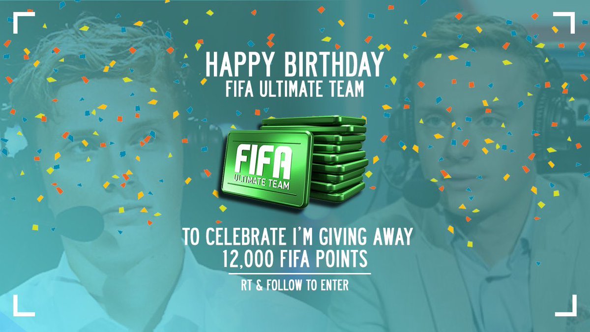#FUTBirthday GIVEAWAY?! 

12,000 FIFA POINTS 🤩

RT + Follow👇

<a href="/BSmith_Esports/">Brandon Smith</a> 
<a href="/MHaywxrd/">Mitch</a> 
<a href="/Callumityy/">Callum</a> 
<a href="/KyleLeese__/">Kyle Leese</a> 
<a href="/GG_Benni/">GG_Benni</a> 

Winner announced tomorrow! 👊