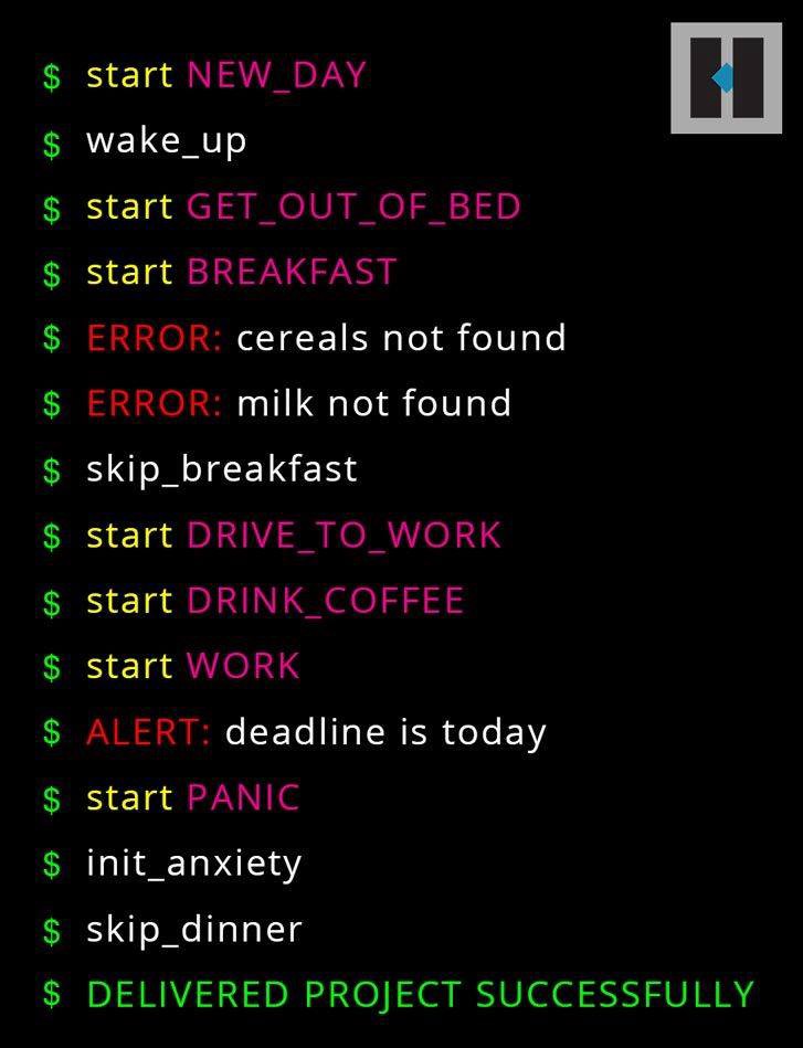 w3docs's tweet photo. This is relevant today. ๐
๐ https://t.co/aPFYpyKsMH
#w3docs_humor #programming_jokes #code #programminglife https://t.co/HRFZhiQo0R