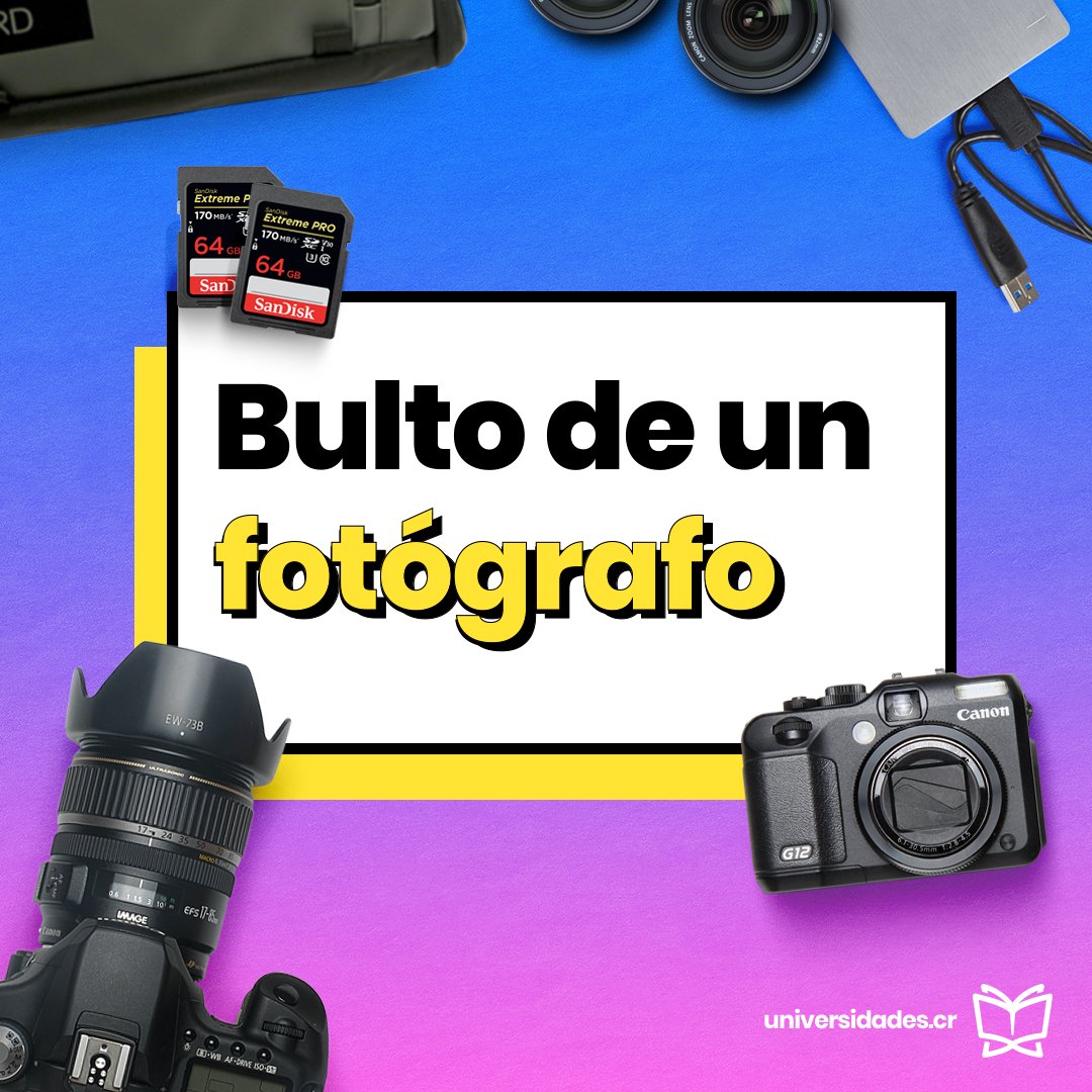 universidadesCR's tweet photo. #LosInfaltables Si lo tuyo es la Fotografía, estamos seguros de que estos son algunos infaltables que te van a acompañar todos los días. ¿Qué otros elementos agregarías a esta lista? 📸🎒 https://t.co/CjLmcKJqgv