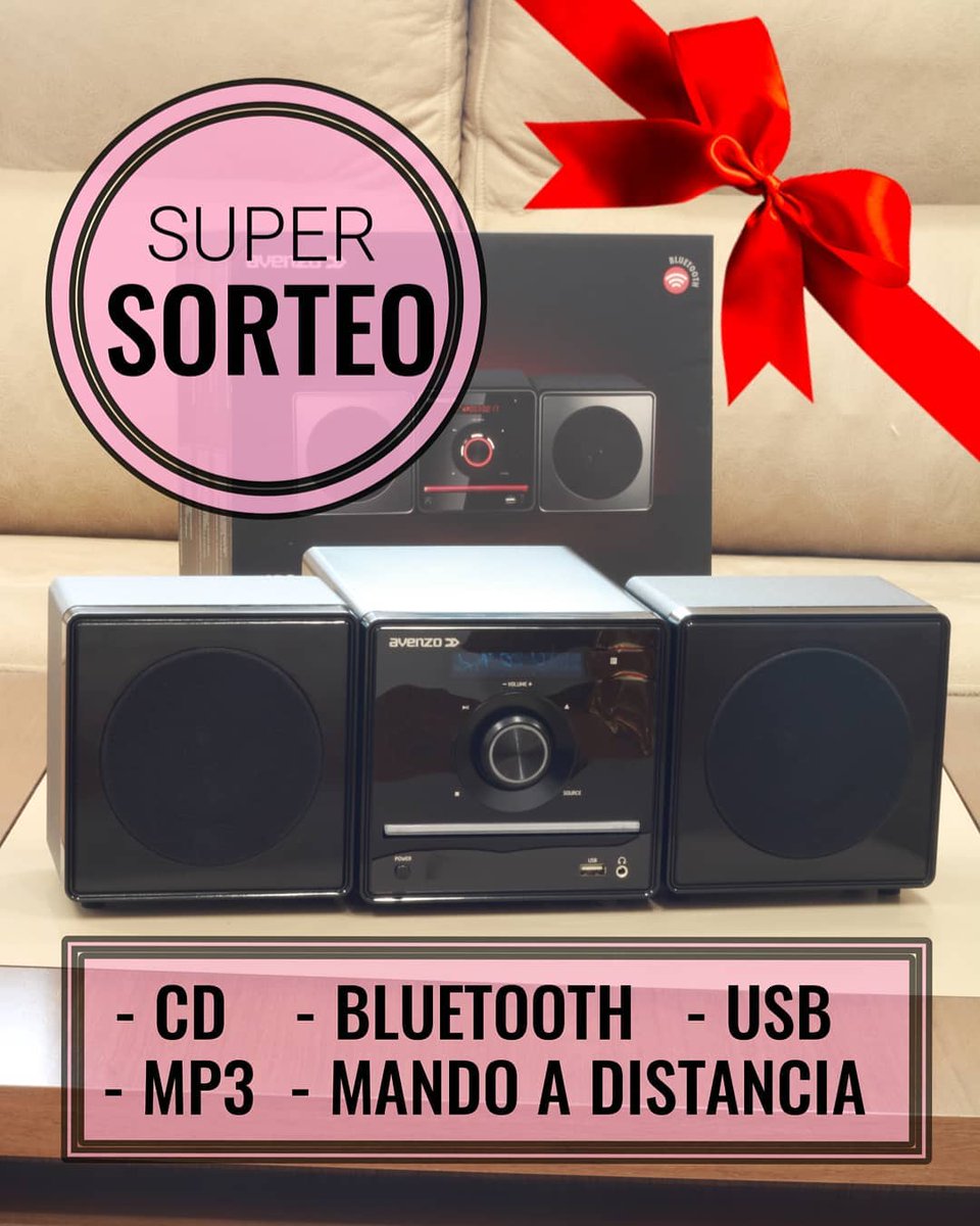 AvenzoEurope's tweet photo. ¡¡SORTEO!!! MICROCADENA AV6023 en Instagram https://t.co/Vx0wvfyGKF

gracias a⁣: 
@paky45
 
@SimplyLauraLife
⁣
@carme43
⁣
⁣¡¡¡SUERTE!!!⁣
⁣#sorteo #sorteonline #sorteoespaña #sorteoinstagram #sorteos #sorteospain #free #freeproduct #avenzo #ganatusorteo #gana_tu_sorteo https://t.co/DGAFp1k8Yf