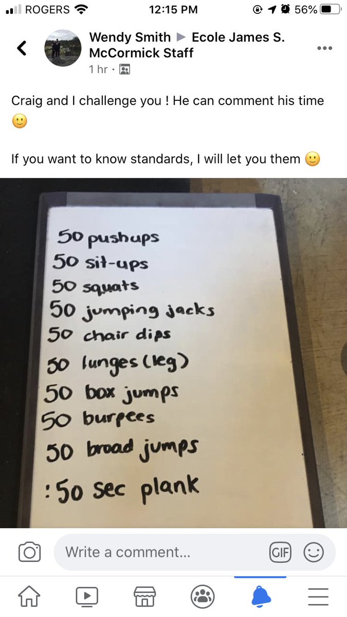 cfullarton's tweet photo. @mradamwelcome You’ve inspired an @EJSMSchool #filthy50 staff challenge! @MsSmithGrade2JS https://t.co/Em5LKl38Uo