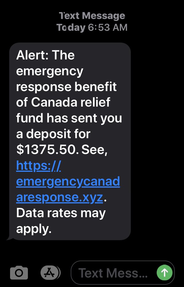 BarryDavis_'s tweet photo. Please be aware of texts like this!
Come on idiot scammers!Not at a time like this ???
Well never actually, but especially not now! https://t.co/2BacjcUI3S