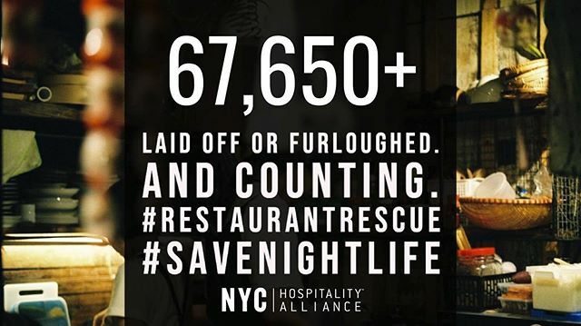 A survey by the NYC Hospitality Alliance of 1,870 restaurants, bars &amp; nightclubs reported they laid off or furloughed 67,650 employees since the government mandated closure. We NEED #RestaurantRescue &amp; we must #SaveNightlife. bit.ly/39WCpJs 
Pl… ift.tt/3ak5EpO