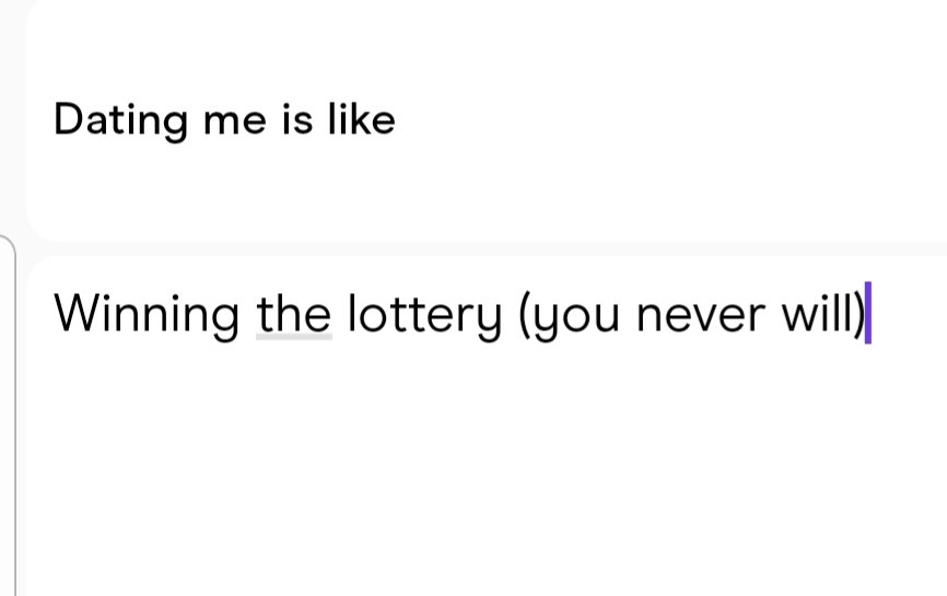 sabinamarr's tweet photo. Just downloaded hinge to keep me entertained during isolation... Not sure that my humor is going to come across too well tbh https://t.co/VgNlbPXJbt