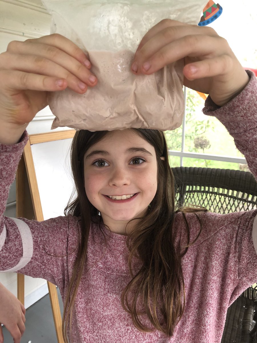 cousteauGHS's tweet photo. Science Bite lesson in the books!  Enjoyed talking about how the mineral halite, NaCl, lowers the freezing of water to make ice cream.  I can get used to this virtual teaching gig.  #ionicbonding #molecularenergy #inmytummy #SPMSPumas https://t.co/B2woLvYmDY