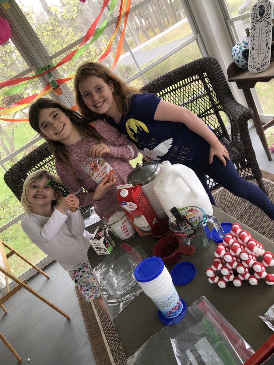 cousteauGHS's tweet photo. Science Bite lesson in the books!  Enjoyed talking about how the mineral halite, NaCl, lowers the freezing of water to make ice cream.  I can get used to this virtual teaching gig.  #ionicbonding #molecularenergy #inmytummy #SPMSPumas https://t.co/B2woLvYmDY