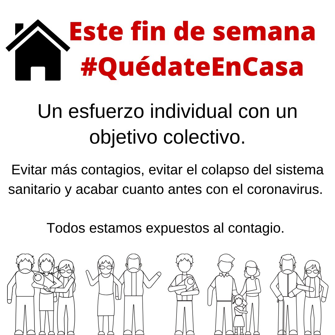 PSOEAltoaragon's tweet photo. 💪Terminamos la semana con la fuerza que nos da el reconocimiento internacional a las medidas que se han tomado en España para evitar la propagación del coronavirus y a la actitud que la sociedad está manteniendo ante esta complicada situación. 👏👏👏
Este #finde, #QuedateEnCasa https://t.co/Q9YpX8xMXi