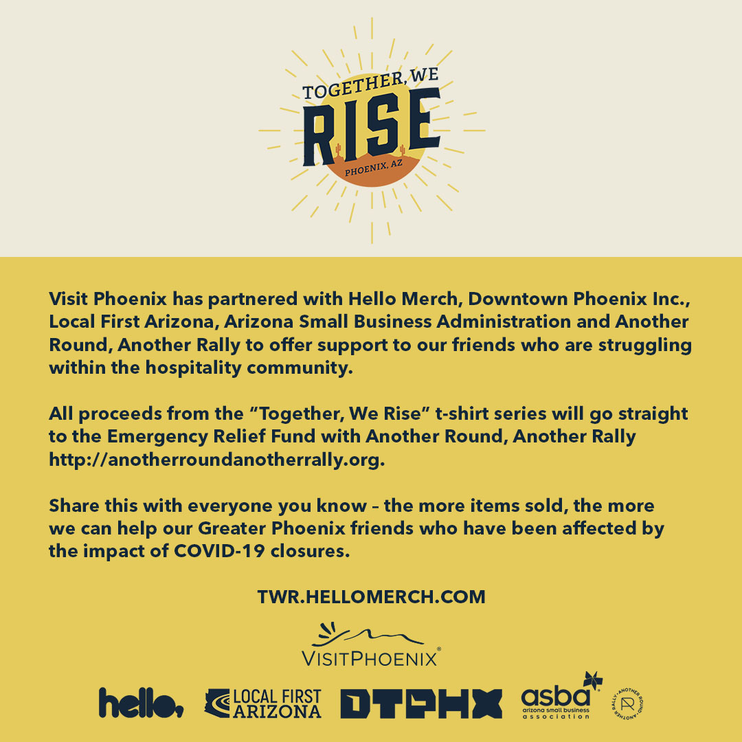 Steven Totten RT @visitphoenix: #TogetherWeRise Share and support! https://t.co ...