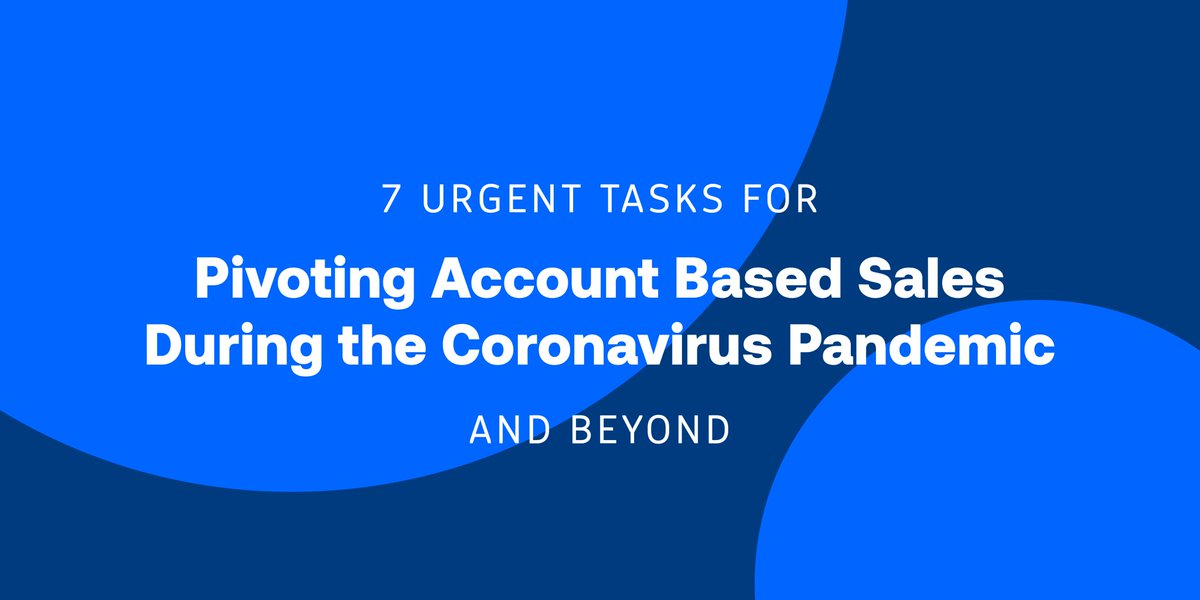 revenue_io's tweet image. Seven urgent tasks for pivoting account-based sales during the coronavirus pandemic and beyond. Here's how to maintain your ABM momentum. ringdna.com/blog/seven-urg…
#ringDNA #Sales #CoronaCrisis #ABM
