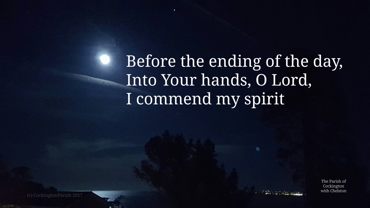 CockingtonPC's tweet image. Close the day and prepare for night with 7pm Compline (Traditional words from the Book of Common Prayer) hosted by Rev Dave, over on facebook.