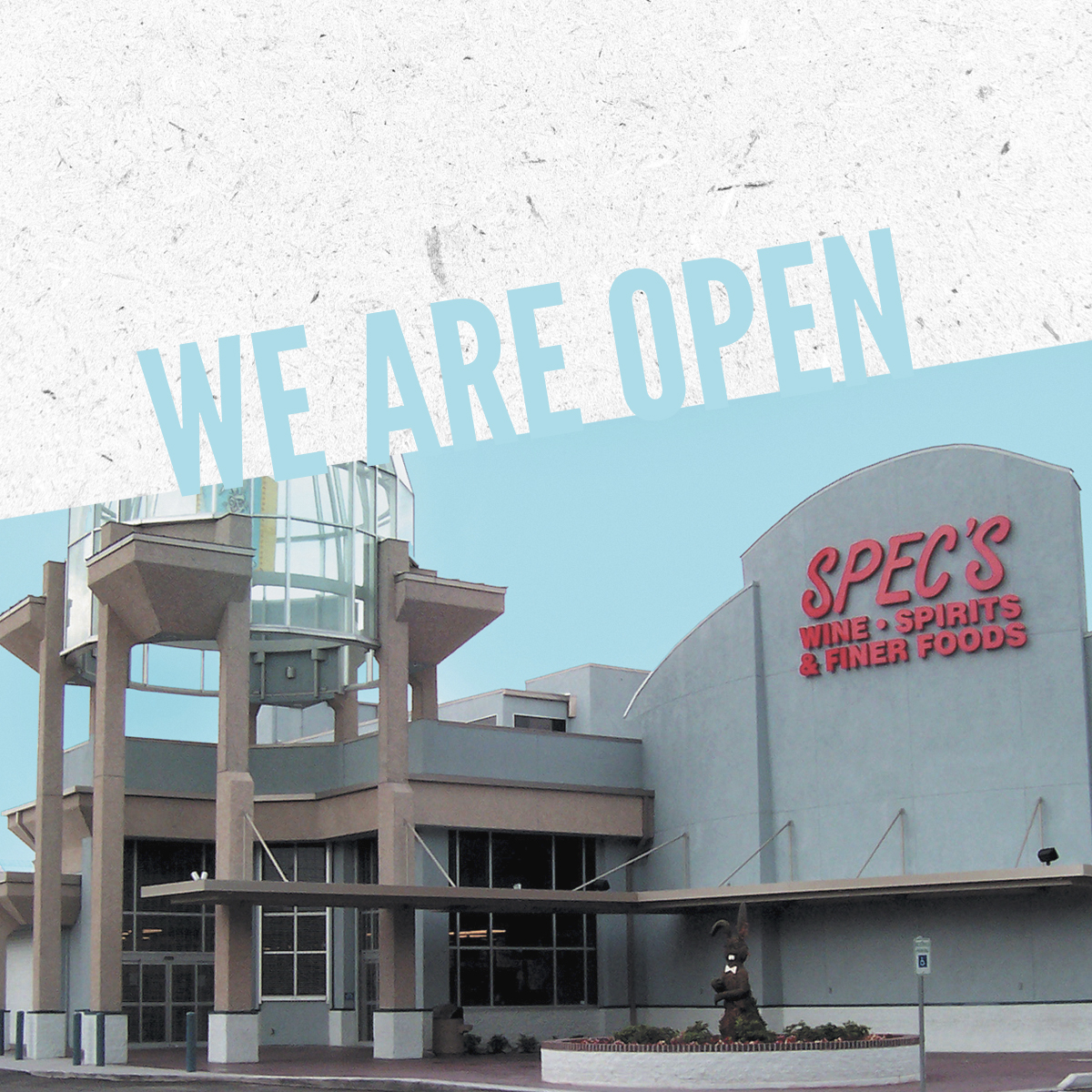 Specs1962's tweet photo. With many cities and counties implementing new shut-in rules, Spec's wants to let you know that we're still open. Safety remains our top priority for both our customers and employees. (1/3) https://t.co/a6zmNO5Eno