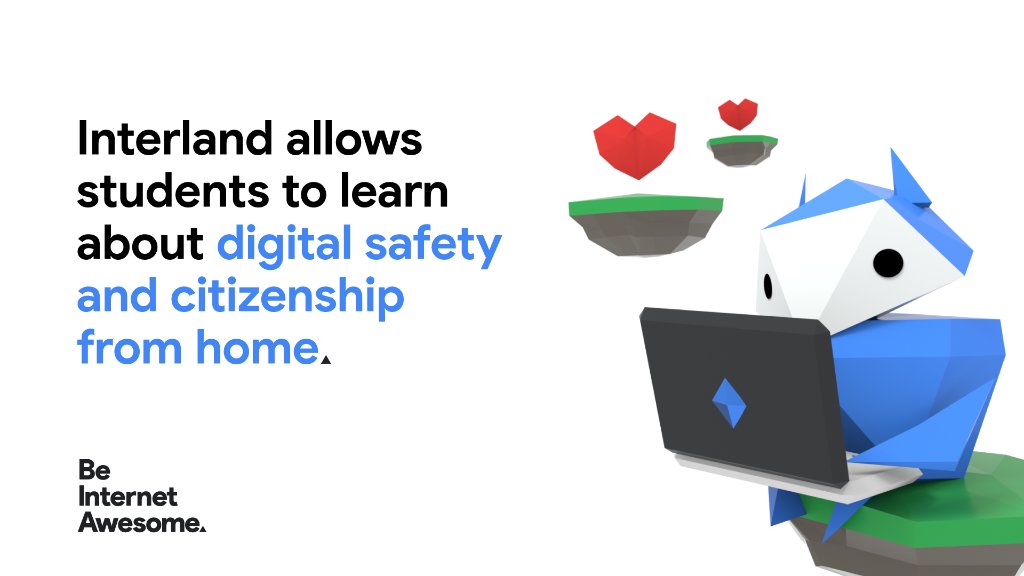 Keep students learning and active from home with Interland, the free online game that teaches digital citizenship and safety lessons: goo.gl/qTfwQF. #DistanceLearning