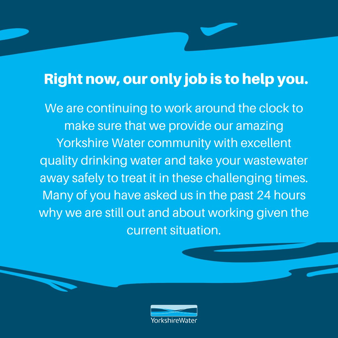 YorkshireWater's tweet photo. An update from #YorkshireWater, please read 💙 https://t.co/igTiyiU9xQ