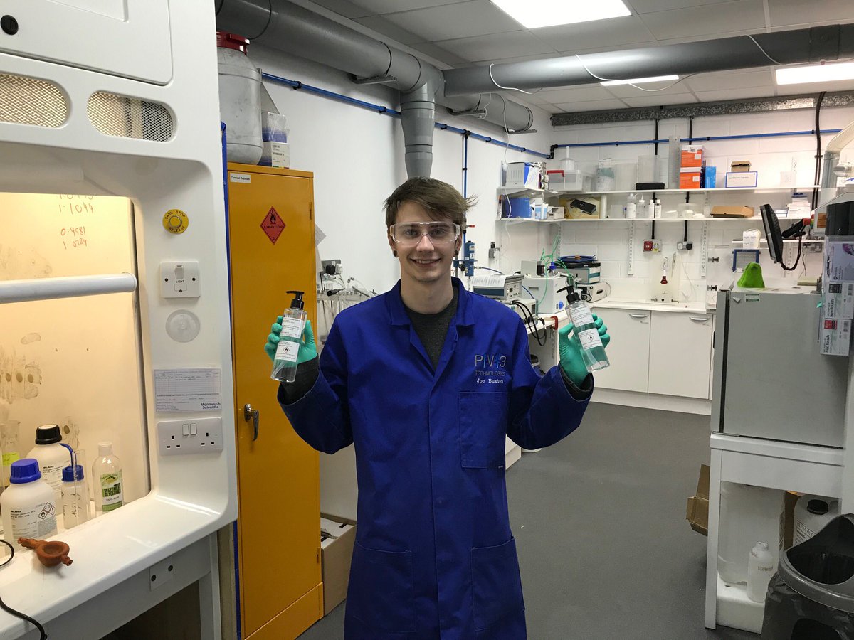 Here’s Joe making up a special brew of WHO hand sanitiser for community groups in #launceston #staysafe