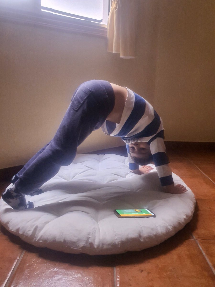 nazaretlapalma's tweet photo. ¡Lucas y Valentina se toman muy en serio su #YoMeQuedoEnCasa ! Miren cómo siguen este canal de yoga 🧘♀️ ... #BeNazaret #VamosContigo #YoAprendoEnCaSa #YoProgresoEnCasa #ConectadosDesdeCasa @coleinnovadores @nazaretcuida https://t.co/YYlZeSPUJO